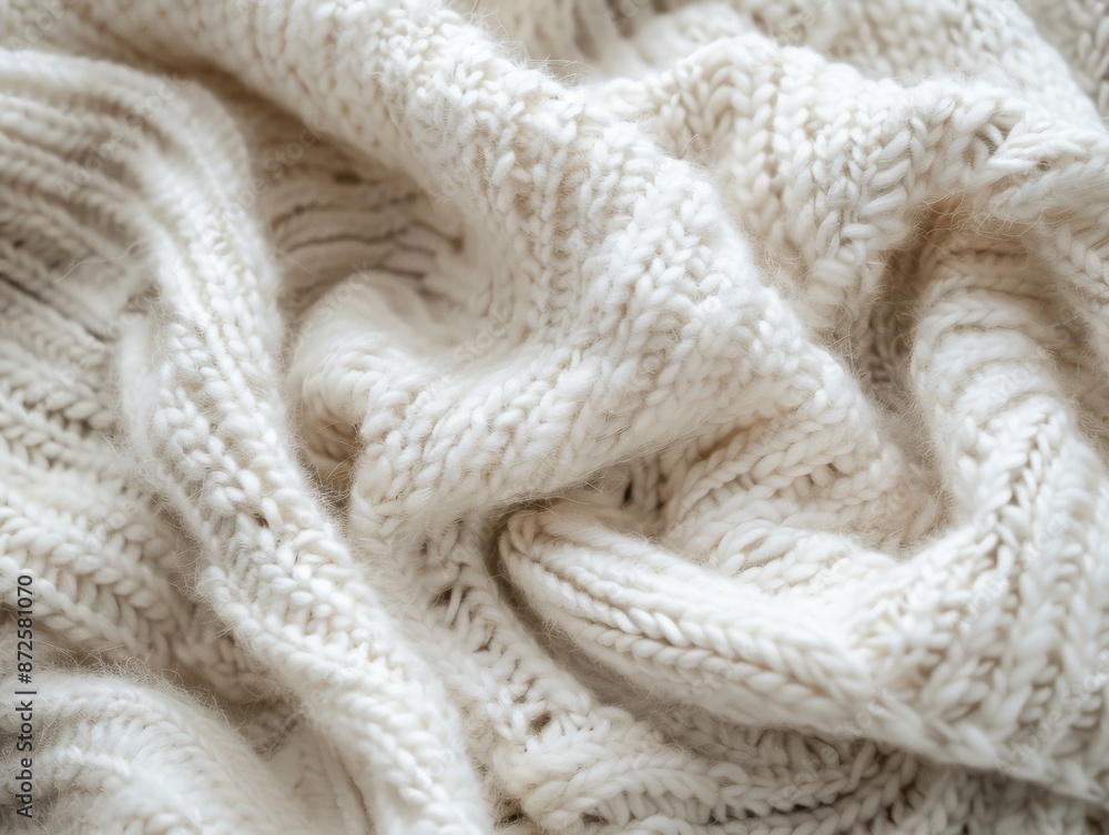 Subtle white wool texture with a soft and cozy feel Subtle white wool texture with a soft and cozy feel