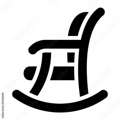 rocking chair Solid icon