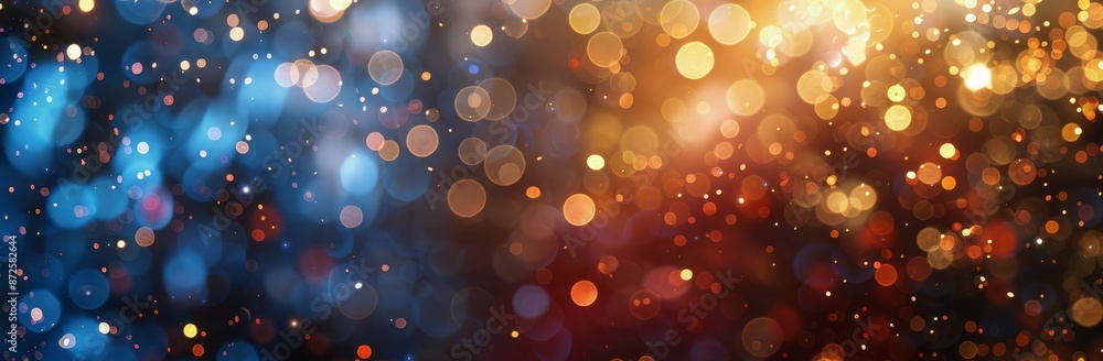 Abstract Bokeh Lights Background With Blue, Orange, and Yellow Colors Abstract Bokeh Lights Background With Blue, Orange, and Yellow Colors