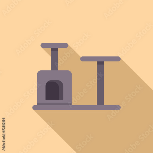 Cat tree with scratching post providing entertainment and exercise for feline friends