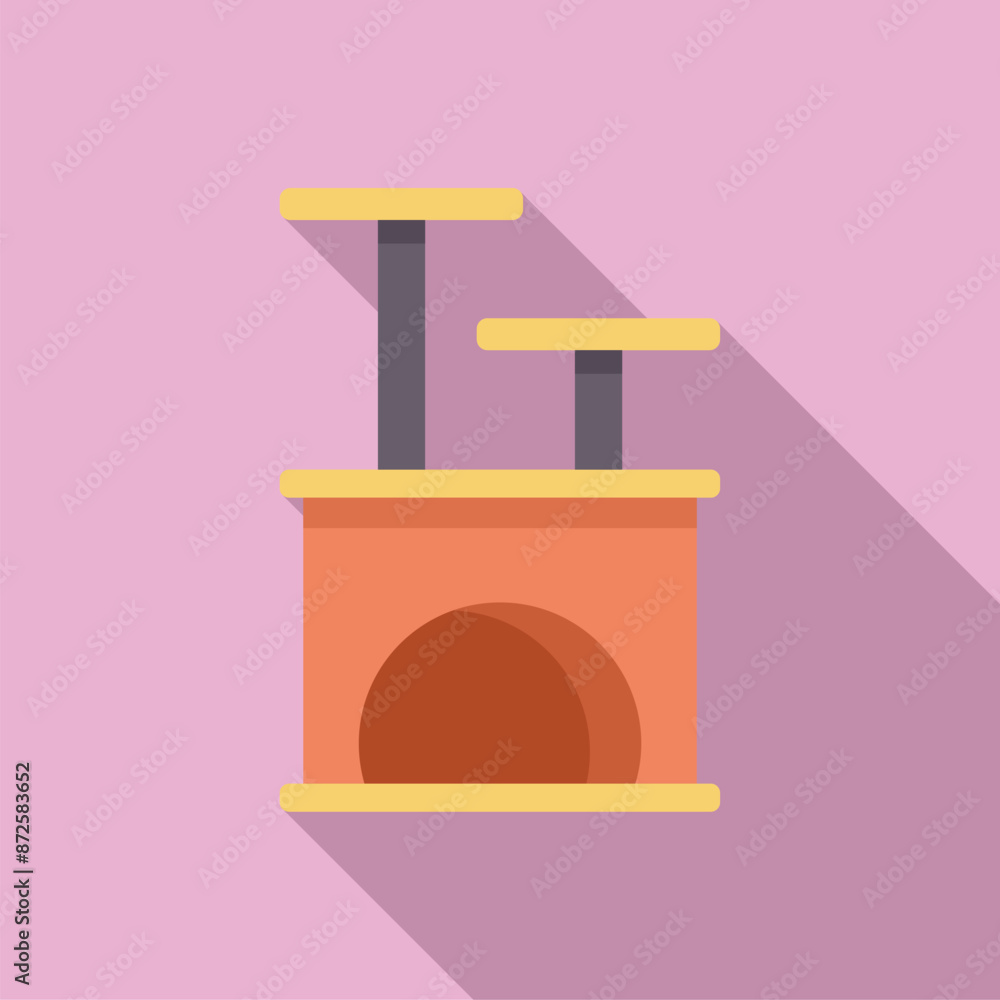 Indoor cat tree with scratching posts, a cozy hideaway, and platforms for observing Indoor cat tree with scratching posts, a cozy hideaway, and platforms for observing