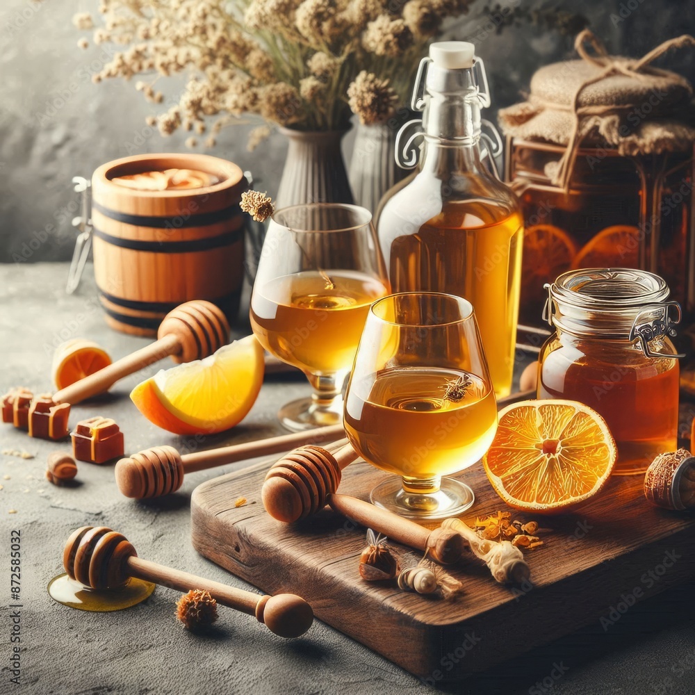 Sweet Yellow Honey Wine Meade Ready to Drink Sweet Yellow Honey Wine Meade Ready to Drink