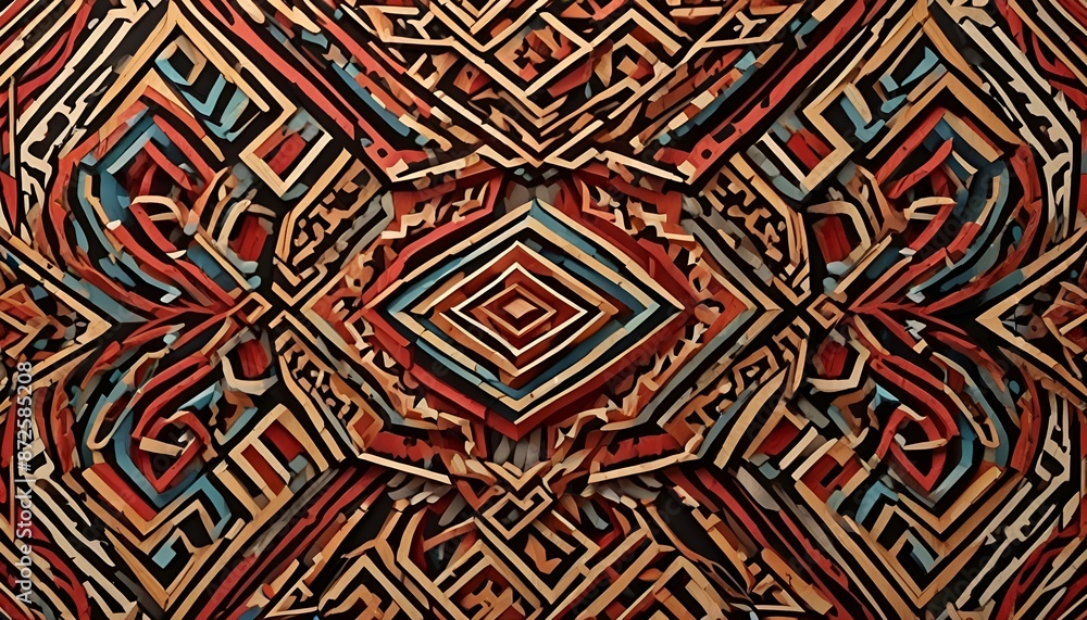 Abstract Geometric Pattern Image 3D Textured Abstract Geometric Pattern Image 3D Textured