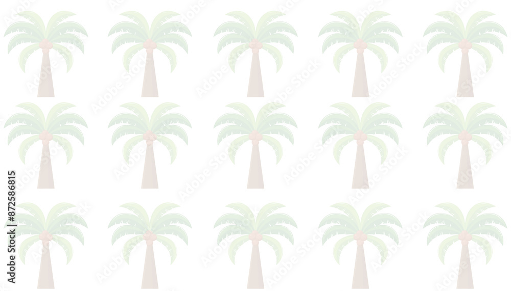 Adorable palm tree artwork with ample room for text on a clean white background. Adorable palm tree artwork with ample room for text on a clean white background.
