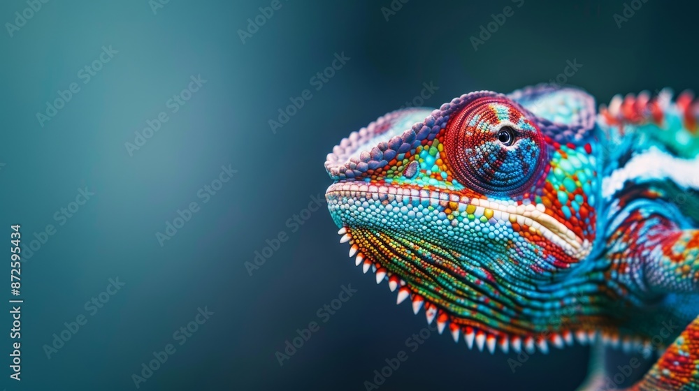 Chameleon Portrait: A Vibrant Reptile Chameleon Portrait: A Vibrant Reptile