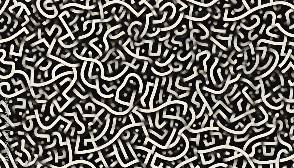 Abstract 3D Pattern with Intertwined Lines Abstract 3D Pattern with Intertwined Lines