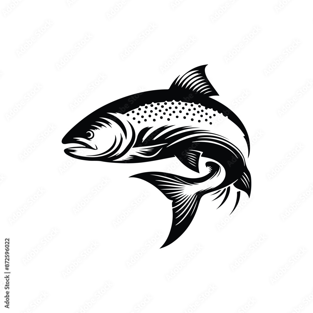 Fototapeta premium fish silhouette vector design eps