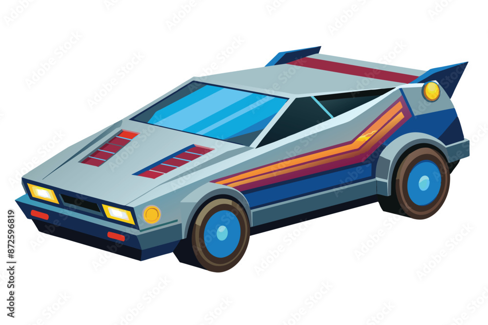 futuristic car vector illustration on white background futuristic car vector illustration on white background