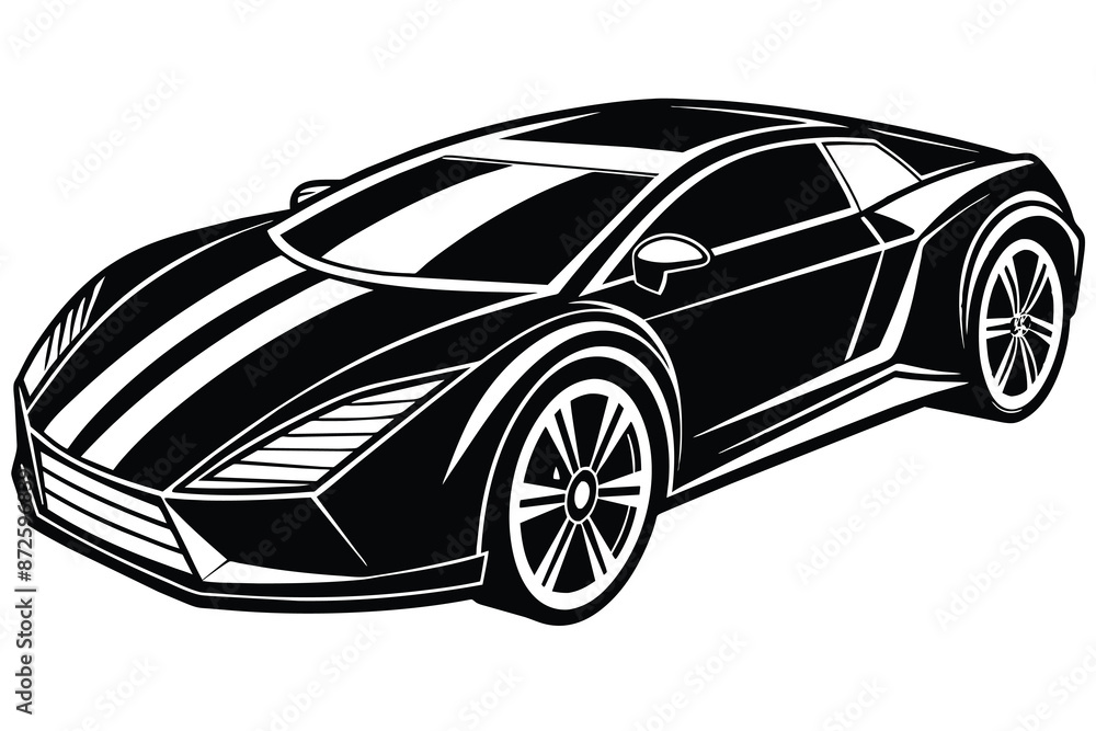 Fototapeta premium futuristic car vector illustration on white background