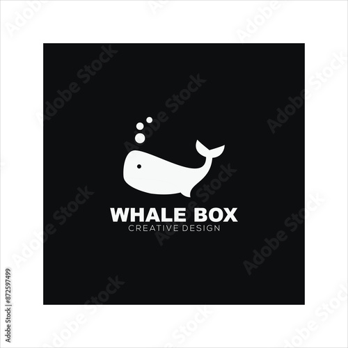 whale logo mascot vector design