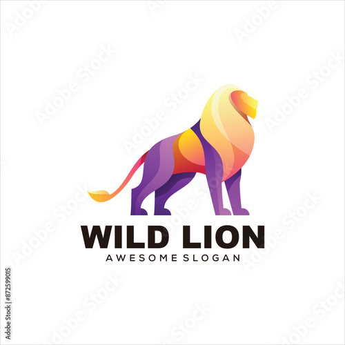 lion logo mascot vector design