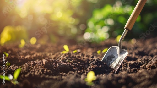 Gardening Tool in Soil