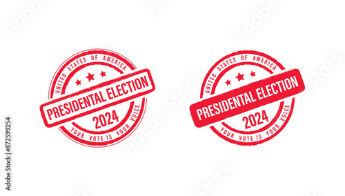 Presidential Election 2024 in United States. Vote day, November 5. US Election campaign. Make your choice Patriotic american illustration. Poster, card, banner and background