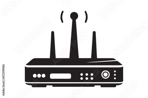 Wi-Fi Router Icon silhouette Vector Illustration art