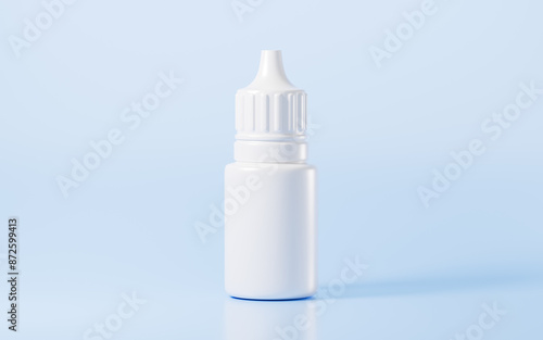 White ear drops, eye drops, 3d rendering. photo