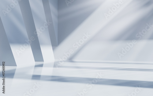 Fototapeta Naklejka Na Ścianę i Meble -  White abstract architecture background, 3d rendering.