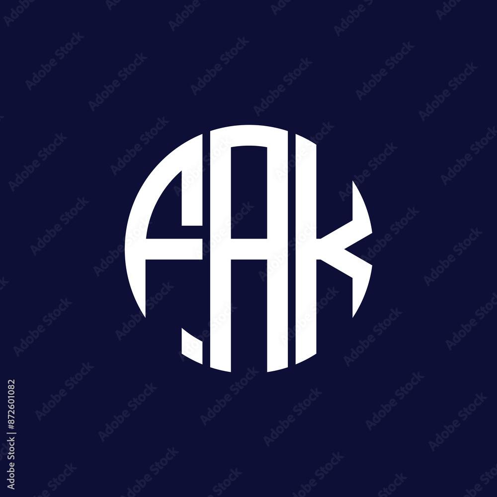 Fototapeta premium fak circle logo design