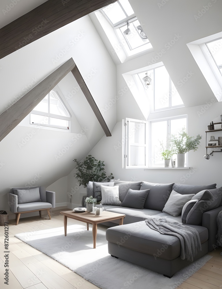 Fototapeta premium modern living room with sofa