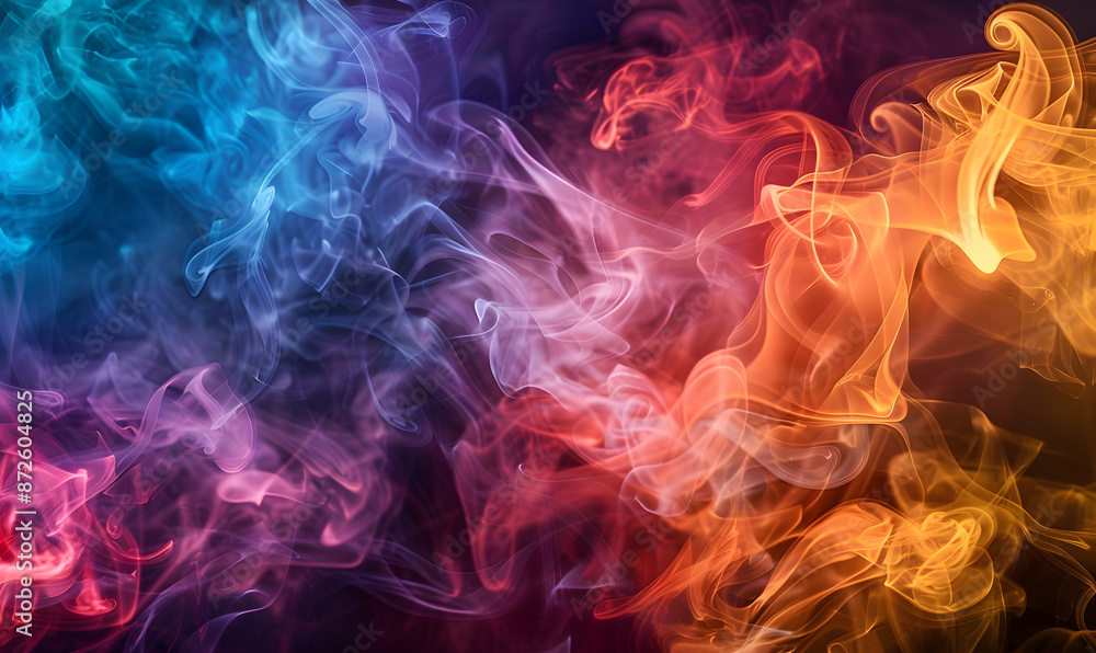 Fototapeta premium Abstract white smoke or steam swirls