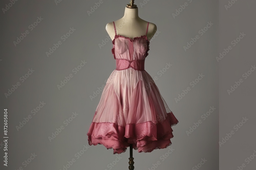 Elegant female clothing on mannequin in light background Elegant female clothing on mannequin in light background