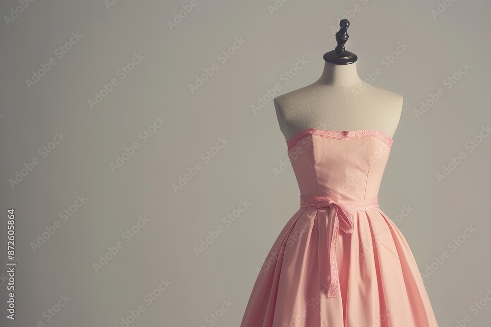 Elegant female clothing on mannequin in light background Elegant female clothing on mannequin in light background