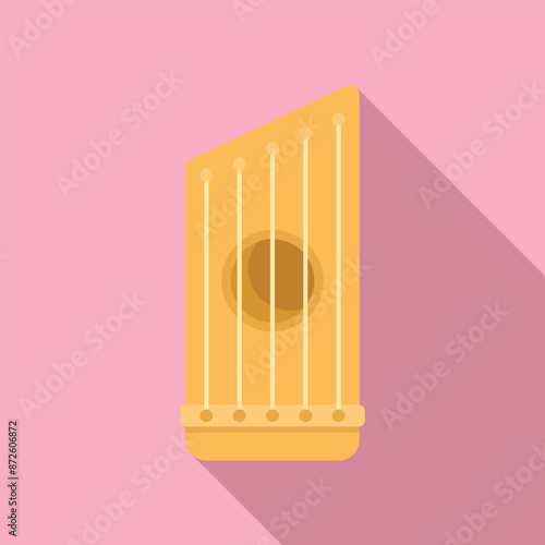 This illustration of an ancient gusli is ideal for projects related to music, history, and culture