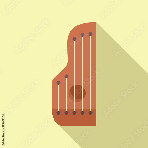 Traditional stringed musical instrument from eastern europe, featuring a resonating soundboard and multiple strings