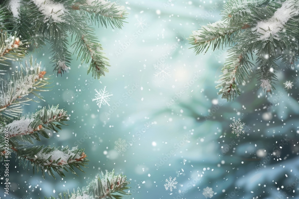 christmas tree with snow christmas tree with snow