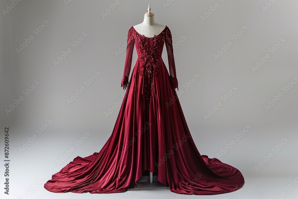 beautiful evening dresses on a mannequin in a women's clothing store beautiful evening dresses on a mannequin in a women's clothing store