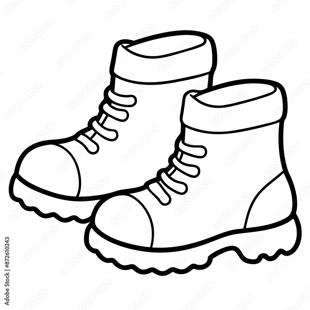 a white background, realistic snow boots a white background, realistic snow boots