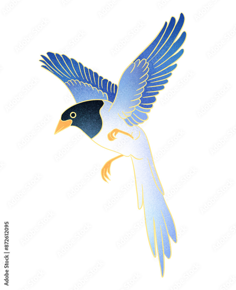 Naklejka premium blue bird flying