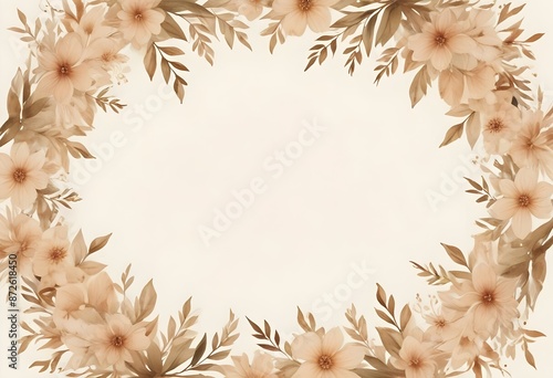 Watercolor botanical flowers background 