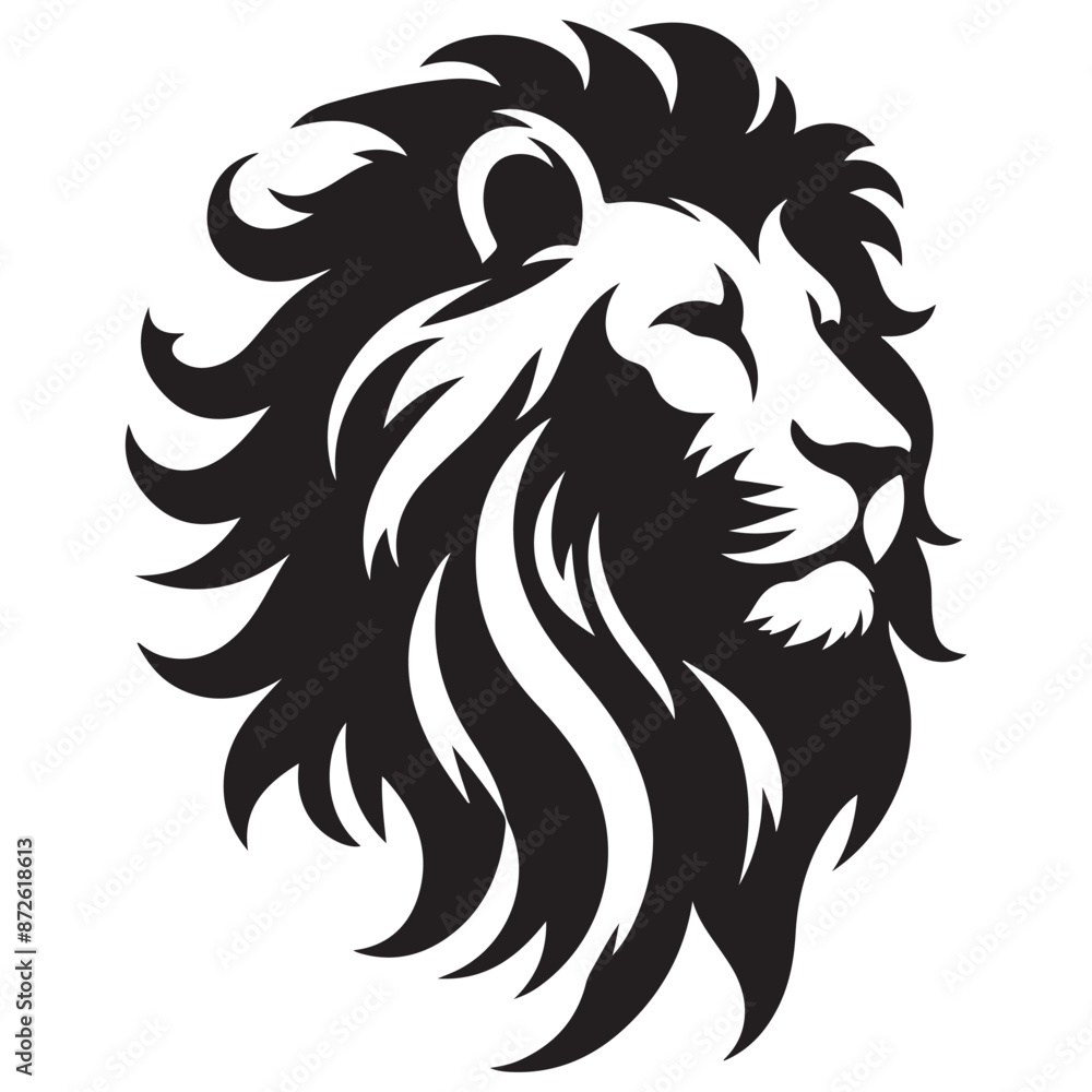 Lion silhouette vector and icon Lion silhouette vector and icon