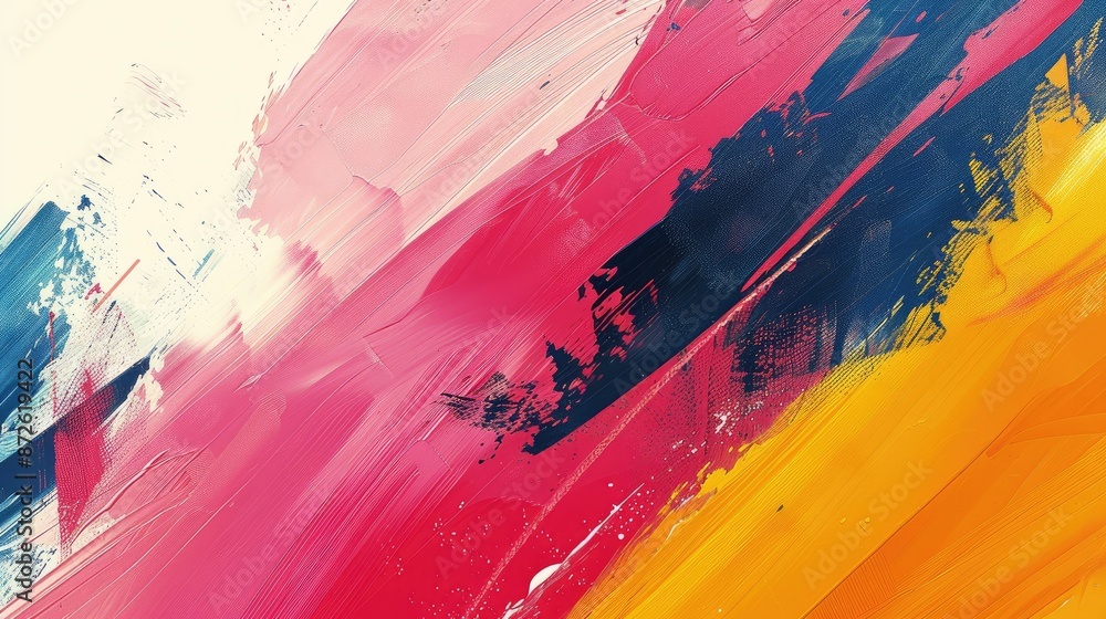 Lively brush strokes in vibrant color scheme Lively brush strokes in vibrant color scheme