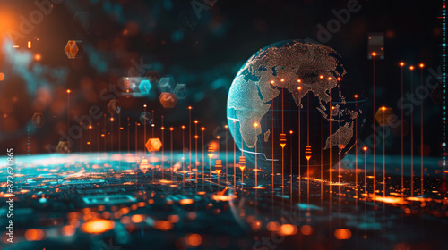 Advanced global financial growth analysis visuals photo