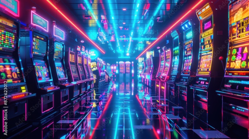 Neon Casino Corridor Neon Casino Corridor