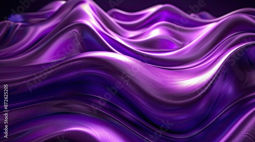 Wallpaper Mural Flowing purple waves creating a luxurious and dynamic abstract background Torontodigital.ca