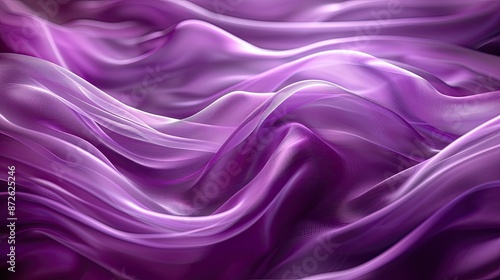 Flowing purple waves creating a luxurious and dynamic abstract background