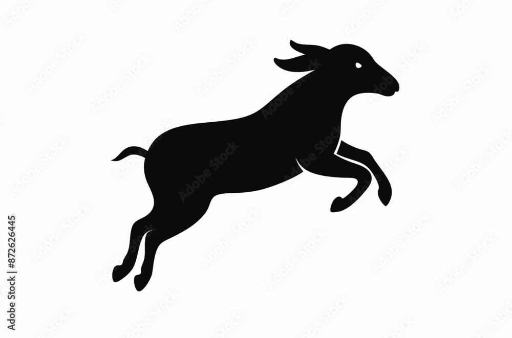 Obraz premium illustration of sheep, sheep vector illustration, sheep silhouette, animal silhouette isolated vector Illustration, png, Funny cute otter, Jumping cartoon Pats