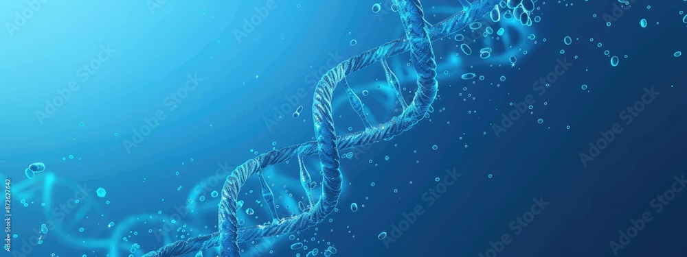 DNA on blue background. DNA on blue background.