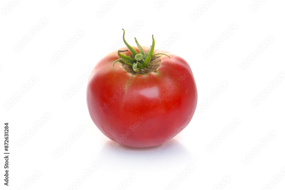 freshly picked organic tomatoes isolated on a white background freshly picked organic tomatoes isolated on a white background