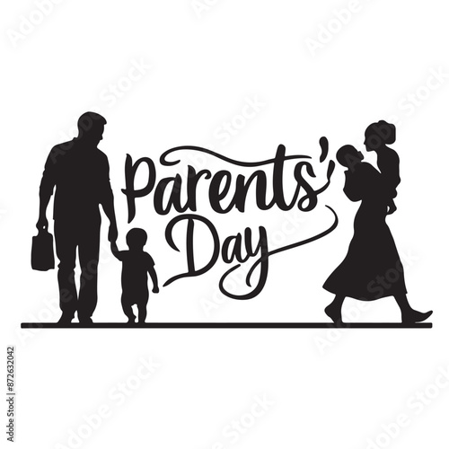 Happy Parents day typography vector design for Tshirt photo