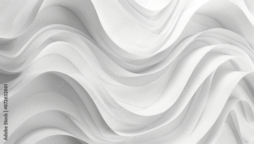 white background with paper waves white background with paper waves