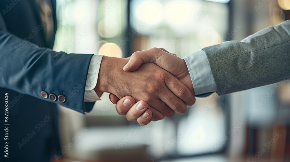 businessman with a client in a office