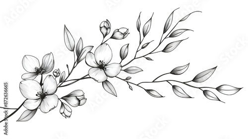 black and white flowers