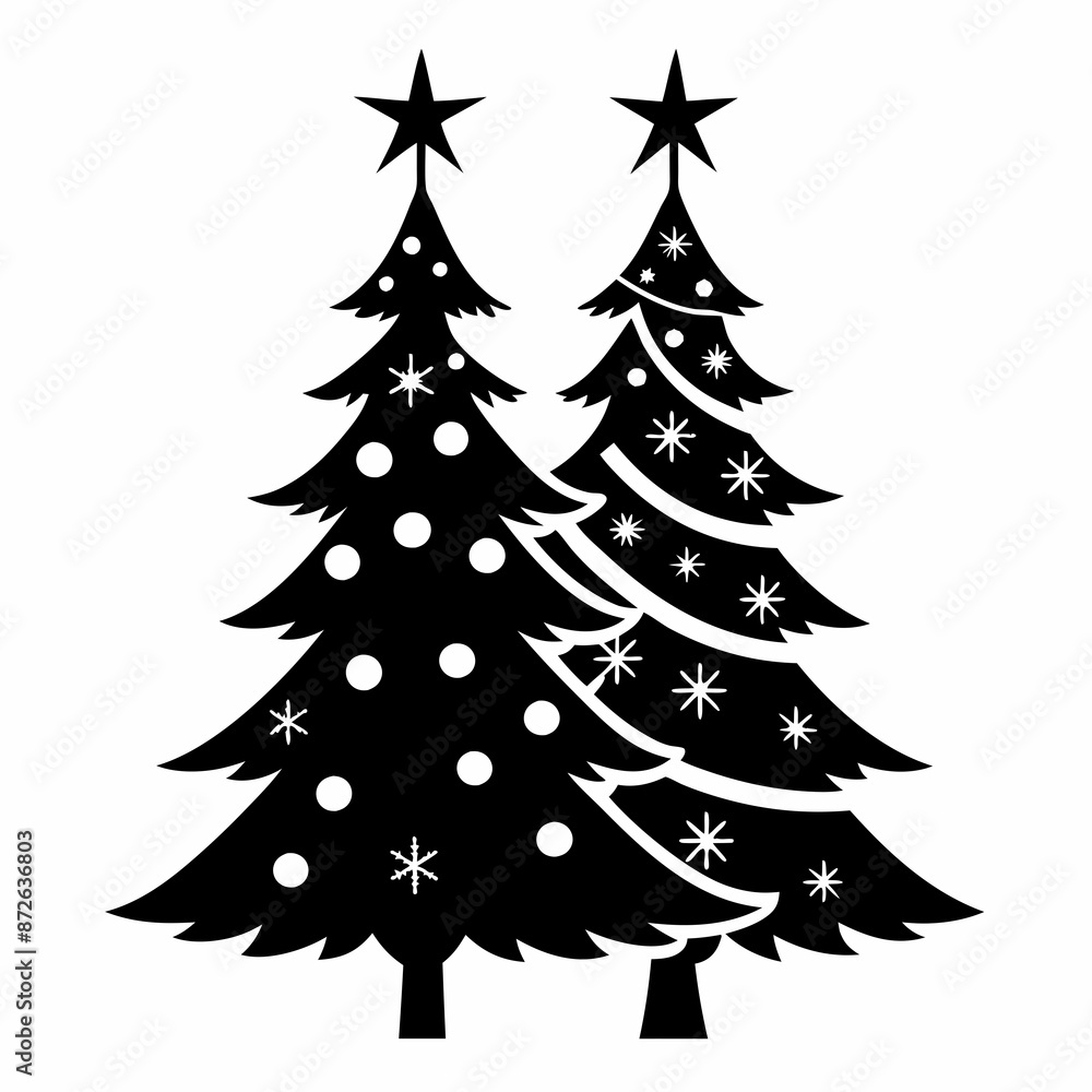 christma tree black vector silhouette christma tree black vector silhouette