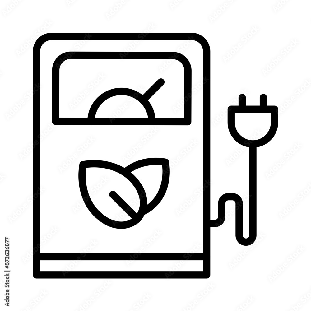 Electric Vehicle Charging Icon - Outline Icon, Editable Stroke, Suitable for Web, UI, Mobile Application Electric Vehicle Charging Icon - Outline Icon, Editable Stroke, Suitable for Web, UI, Mobile Application