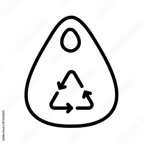 Eco-Friendly Bag Icon - Outline Icon, Editable Stroke, Suitable for Web, UI, Mobile Application photo