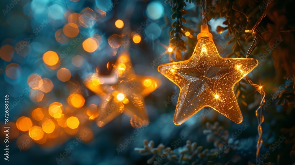 Glowing Star Lights - Generative AI Glowing Star Lights - Generative AI