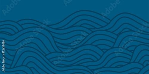 abstract Ocean Waves background. wave ocean background. abstract sea ripple, doodle wavy line background. sea and ocean ripple water background.	